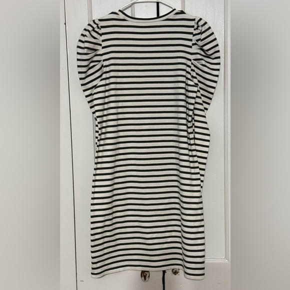 Rebecca Minkoff Gray/Green and White Striped Long Sleeve Dress - Picture 9 of 12